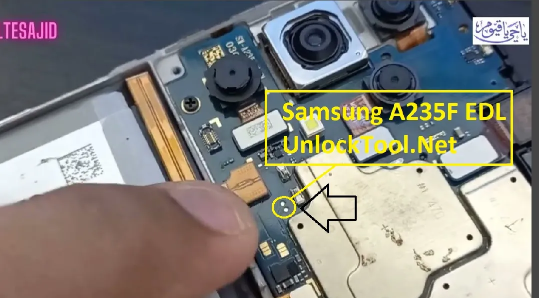 Test point EDL 9008 Samsung Galaxy A23 (SM-A235F) - Vị trí chập test point trên mainboard