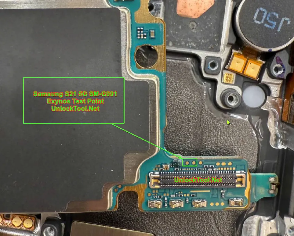 Test point EDL 9008 Samsung Galaxy S21 (SM-G991) - Vị trí chập test point trên mainboard