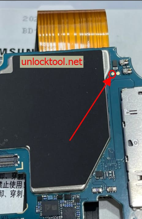 Test point EDL 9008 Samsung Galaxy A32 5G (SM-A326B) - Vị trí chập test point trên mainboard