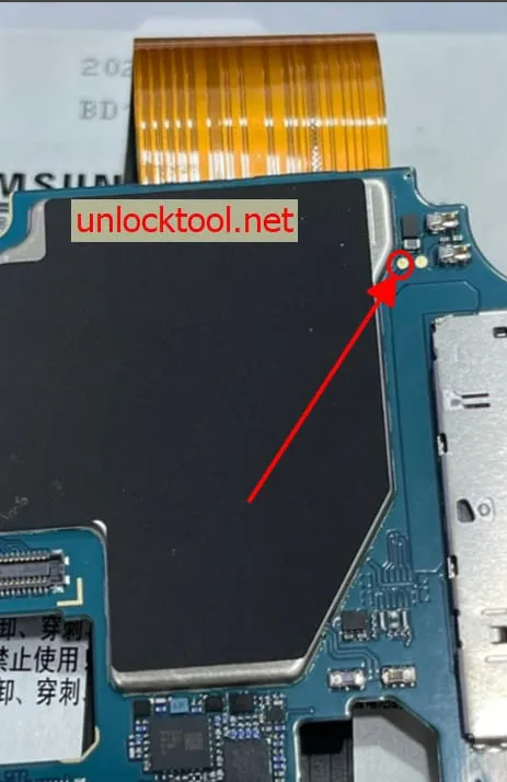 Test point EDL 9008 Samsung Galaxy A32 5G (SM-A326B) - Vị trí chập test point trên mainboard