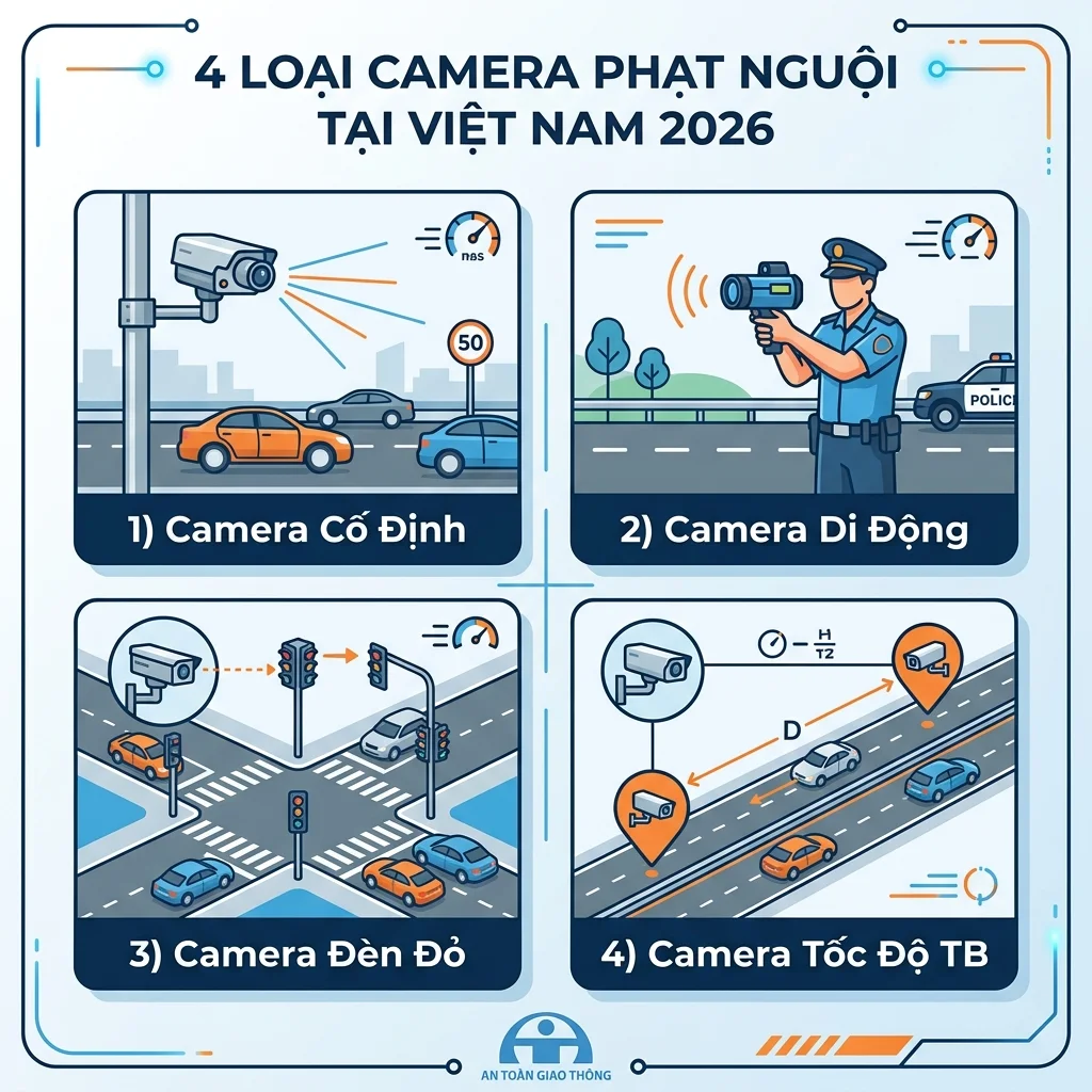 4 loại camera phạt nguội tại Việt Nam 2026