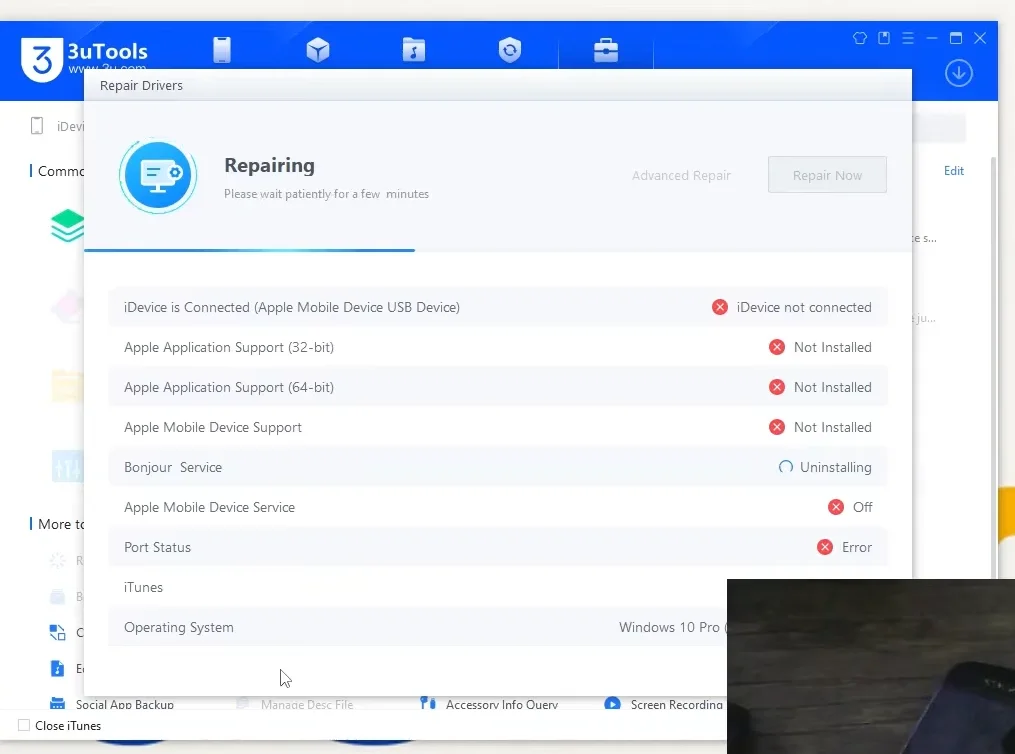 Sửa lỗi driver Apple bằng công cụ 3uTools