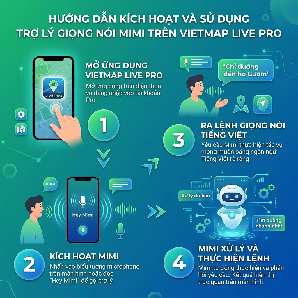 Hướng dẫn kích hoạt trợ lý AI Mimi trong Vietmap Live Pro