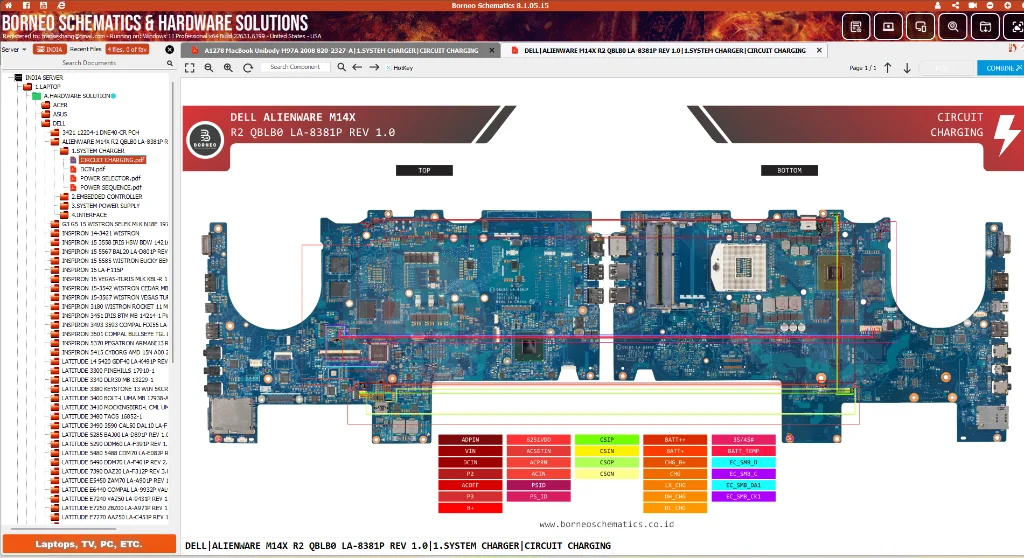 Sơ đồ Laptop Dell Alienware