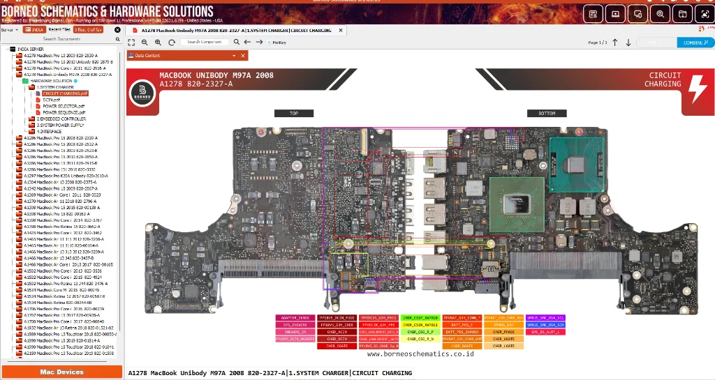 Sơ đồ sạc MacBook A1278