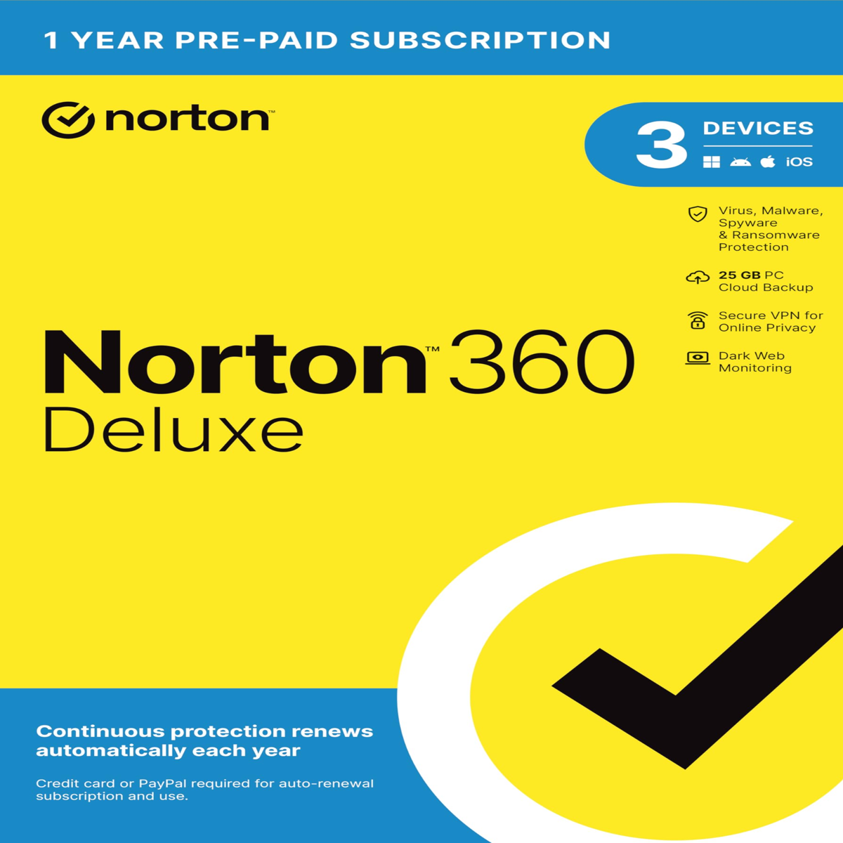 Norton 360 Deluxe 3 Devices ( For Latam America Only Except for Brazil ) NO REFUND