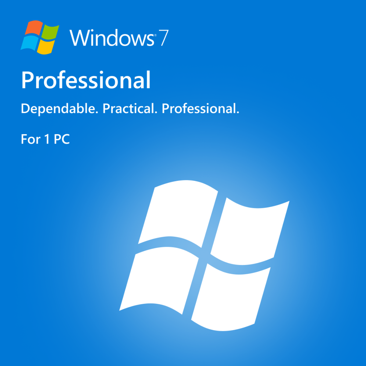Microsoft Windows 7 Professional - 1 PC (Lifetime)