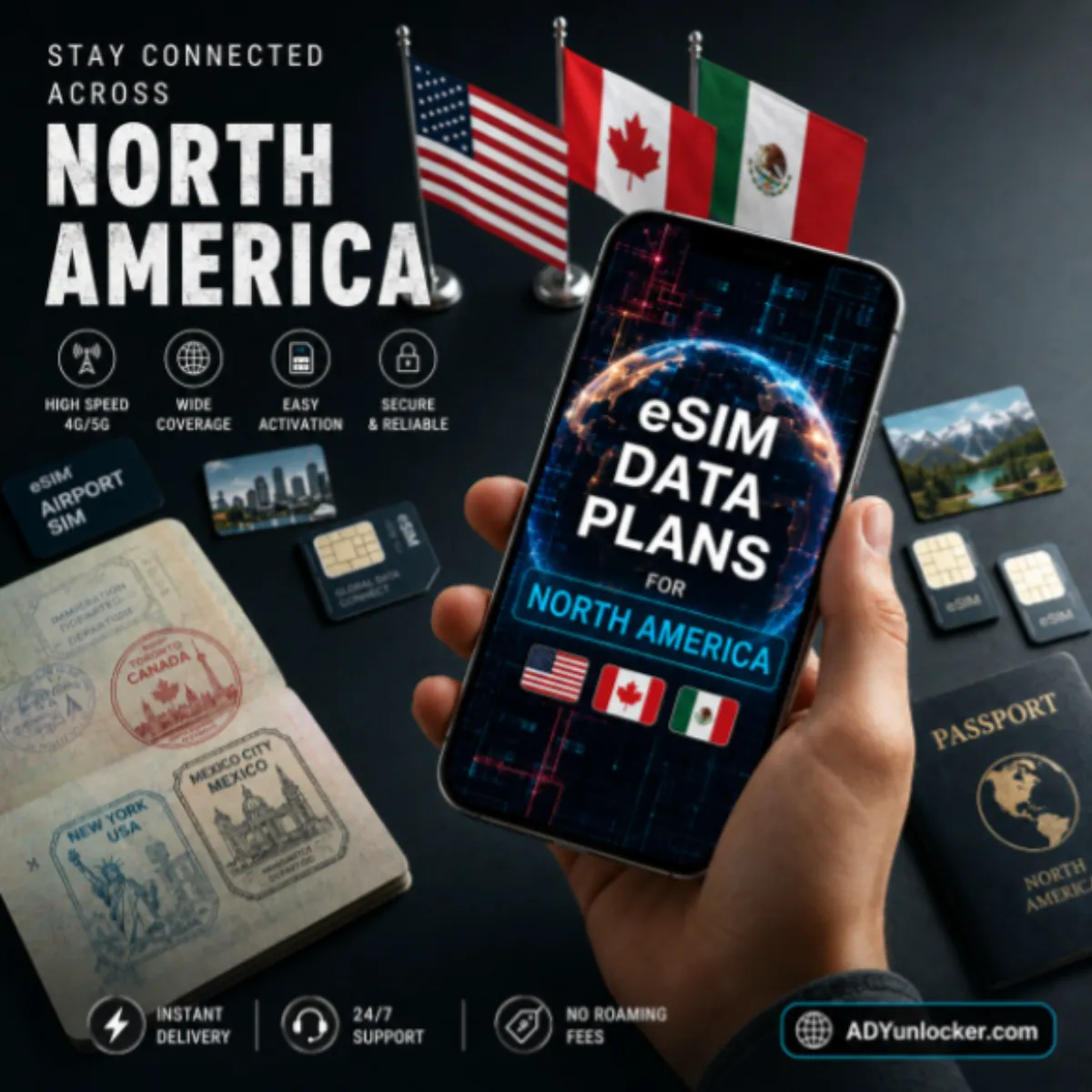 eSIM USA ROAMING 7 Days 1 GB (North America)